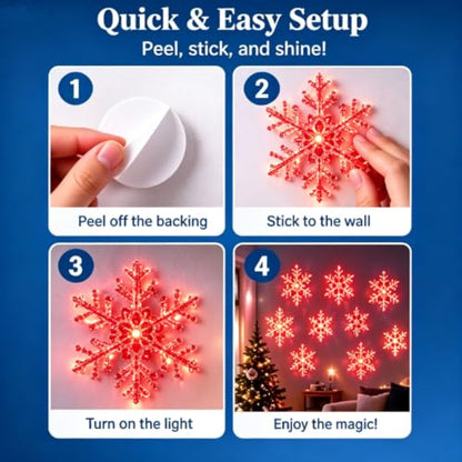 LED Snowflake Wall Lights - Christmas 3D Snowflake Decor with Glow - Variation of THIS listing