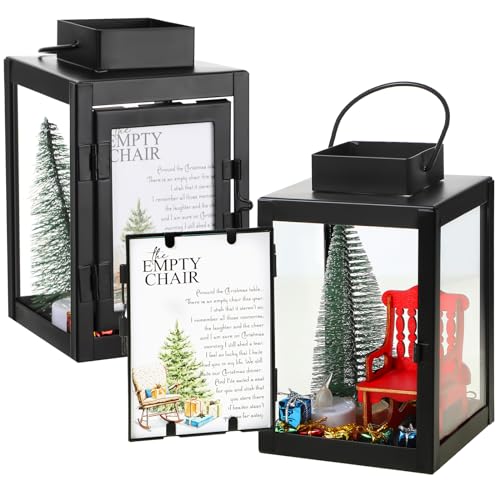 Memorial Lantern Set with LED Candle and Mini Christmas Tree - 26 Pieces - Variation of THIS listing