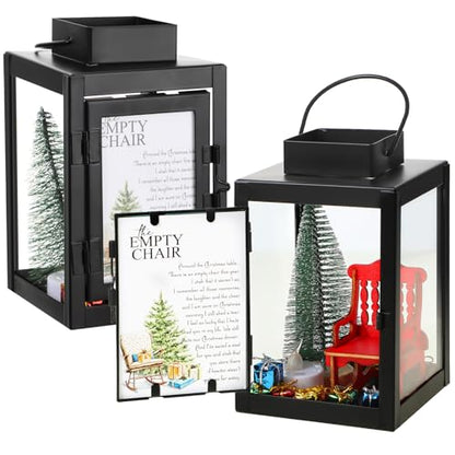 Memorial Lantern Set with LED Candle and Mini Christmas Tree - 26 Pieces - Variation of THIS listing