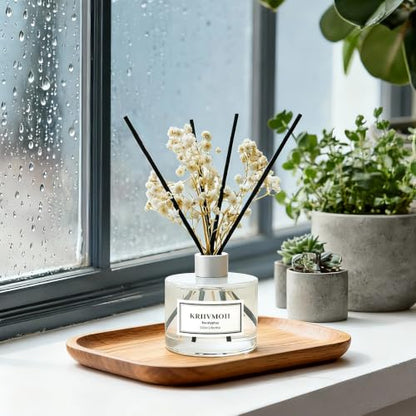 Eucalyptus Reed Diffuser Set - 6.7 Fl Oz Aromatherapy Oil with 8 Reed Sticks - Home Fragrance for Bathroom & Decor