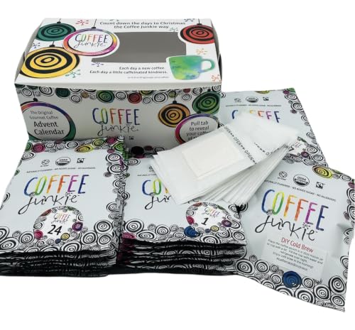 Organic Pour Over Coffee Advent Calendar - 25 Flavored Ground Coffees