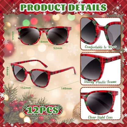 12 Pcs Christmas Party Sunglasses Props Accessories - Holiday Holiday