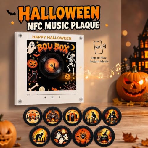Magnetic Fridge Music Box with Lights & NFC Playback - Halloween Decor