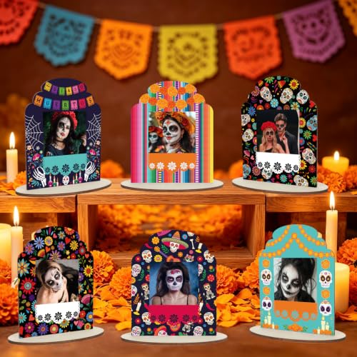 Muertos Dia De Los Muertos Picture Frame Large for Altar Decorations - Set of 12