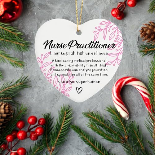 Nurse Practitioner Christmas Ornament - Appreciation Gift for Women Nurses J