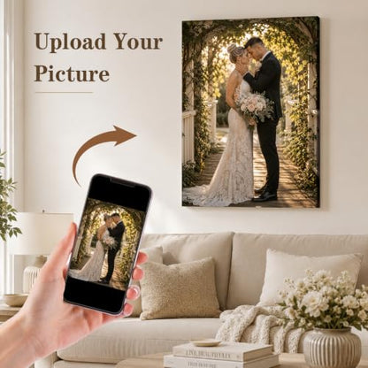 Custom Canvas Wall Art with Your Photos - 8x10 Stretched Canvas, Wrap Style