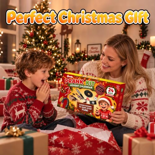 2026 Advent Calendar with Prank Kit for Boys and Girls - Yellow