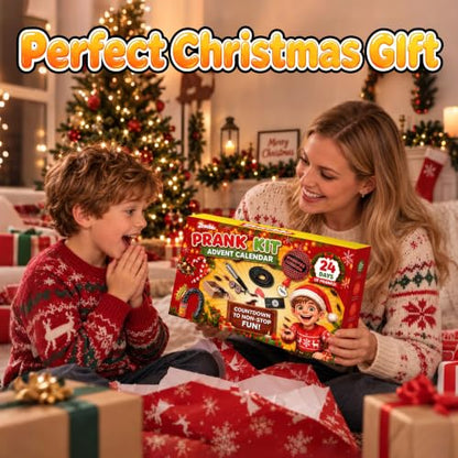 2026 Advent Calendar with Prank Kit for Boys and Girls - Yellow