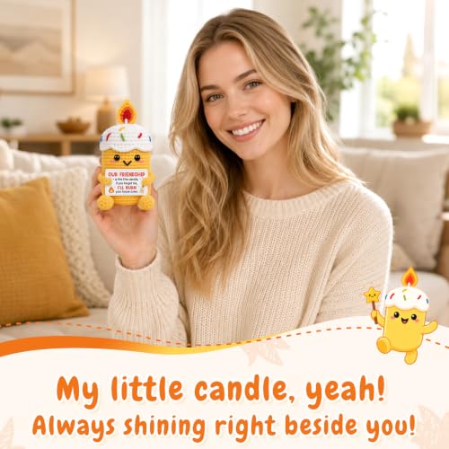 Funny Best Friend Birthday Gifts for Women - Positive Friendship Crochet Doll - Friend Gifts