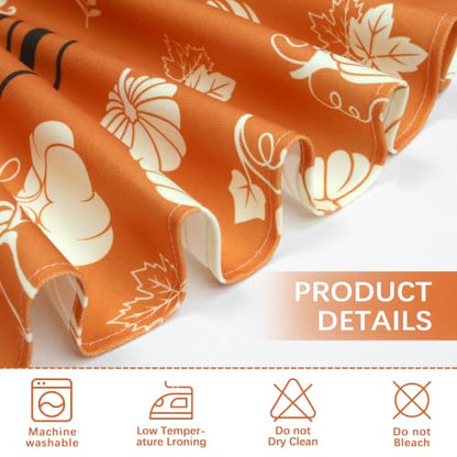 Fall Christmas Tree Skirt 48 Inch Orange Pumpkin Autumn Decor for Holidays
