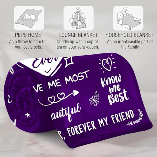 Best Mom Ever Blanket - Soft Warm Gift for Mothers Day, Birthday, Christmas