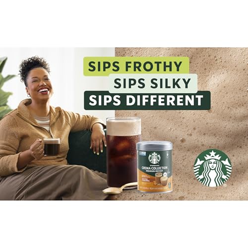 Starbucks Crema Collection Premium Instant Salted Caramel Flavored Instant Coffee, 100% Arabica Beans, 3 Tins (7.12 Oz Each)