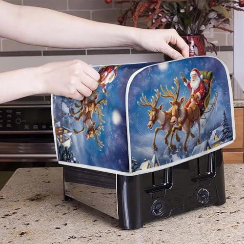 Christmas Santa Claus Toaster Cover 2 Slice - Small Kitchen Appliance Dust Cover