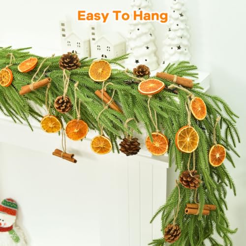 Christmas Dried Orange Slices Pine Cones Cinnamon Stick Set - 50 Pack