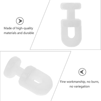Uonlytech Curtain Track Rollers - 200Pcs Smooth Sliding Pulley Carriers for Drapes & Shower Curtains