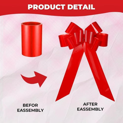 Big Car Bow - 30 Inch Giant Gift Bow for Birthdays, Christmas, Weddings | Large Red Car Decoration