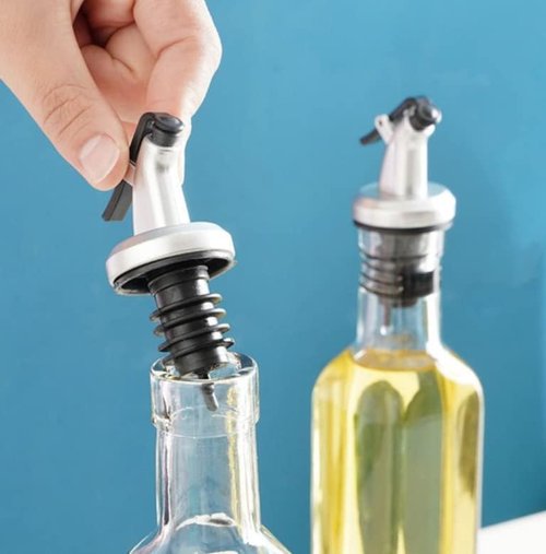 HORNO 5 Pack Oil Spouts, Olive Oil Vinegar Bottle Stopper Dispenser, Leakproof Bottle Spouts for Vinegar, Salad, Wine, Etc