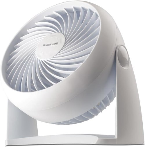 Honeywell TurboForce Air Circulator - Quiet Small Tabletop Fan with 3 Speeds & 90° Pivoting Head | White HT-904