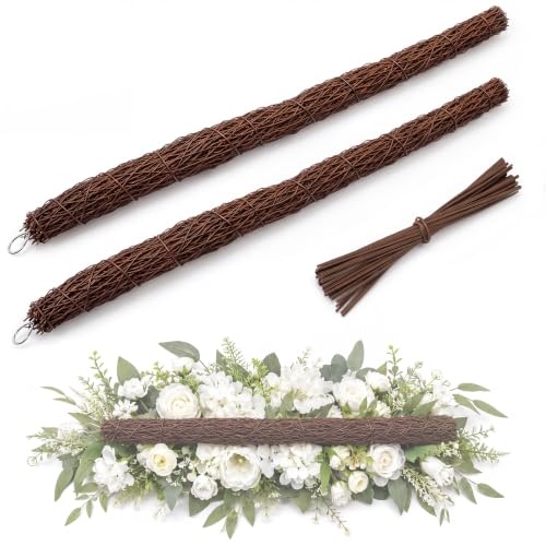 Grapevine Teardrop Swag Wreath Base 20 Inch with 40 Floral Wire Stems - Variation 42