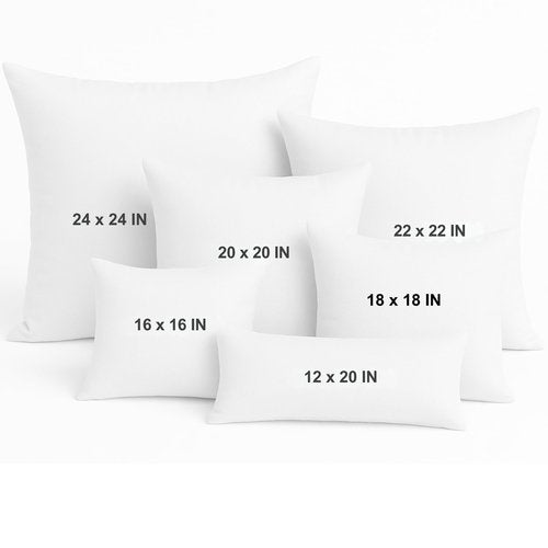 LANE LINEN 18 x 18 Throw Pillow Insert - Pack of 2 White, Down Alternative Pillow Inserts for Decorative Pillow Covers, Throw Pillows for Bed, Couch Pillows for Living Room