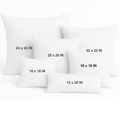 LANE LINEN 18 x 18 Throw Pillow Insert - Pack of 2 White, Down Alternative Pillow Inserts for Decorative Pillow Covers, Throw Pillows for Bed, Couch Pillows for Living Room