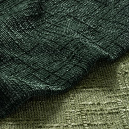 20x20 Dark Green Chenille Christmas Throw Pillow Cover Set - Pack of 2