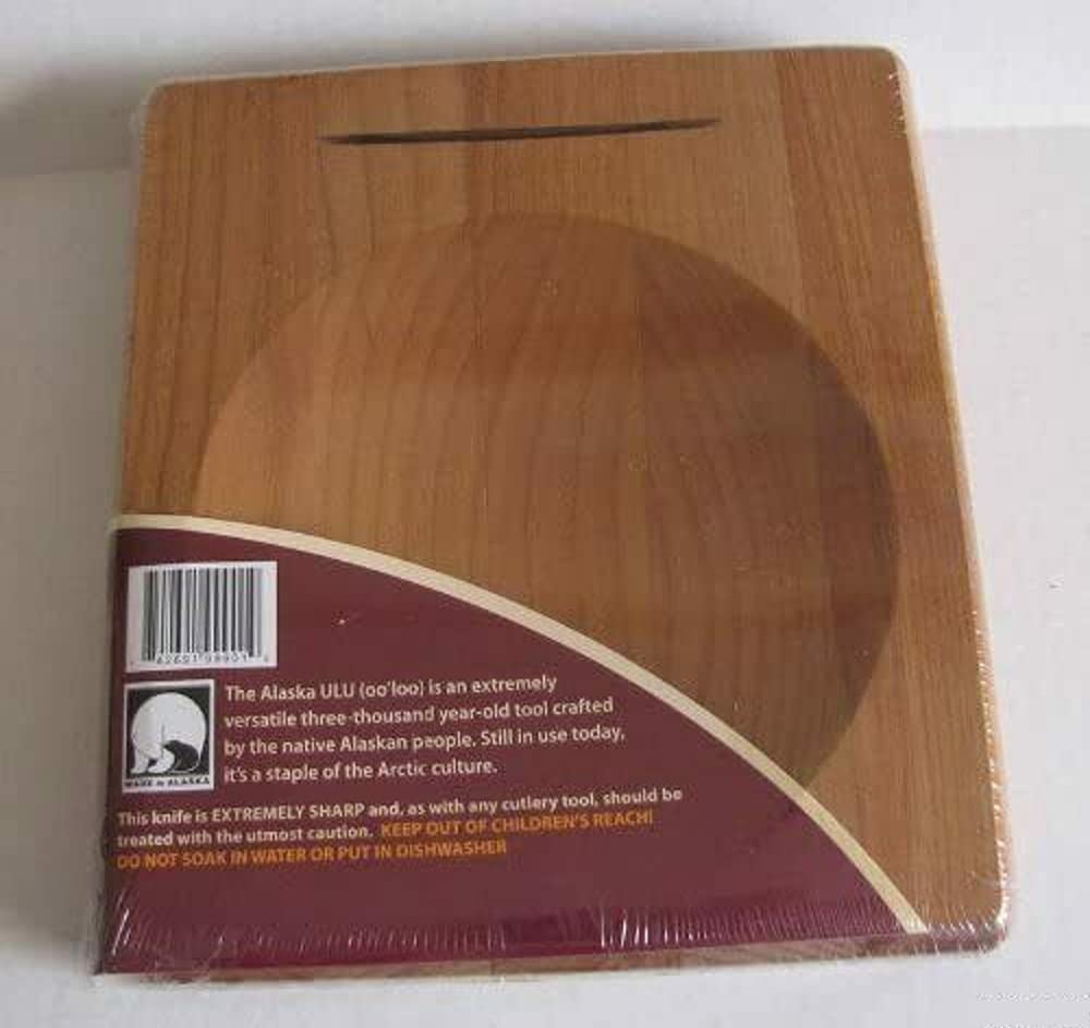 Made in Alaska Ulu Alder Wood Chopping Bowl-board Top Slot