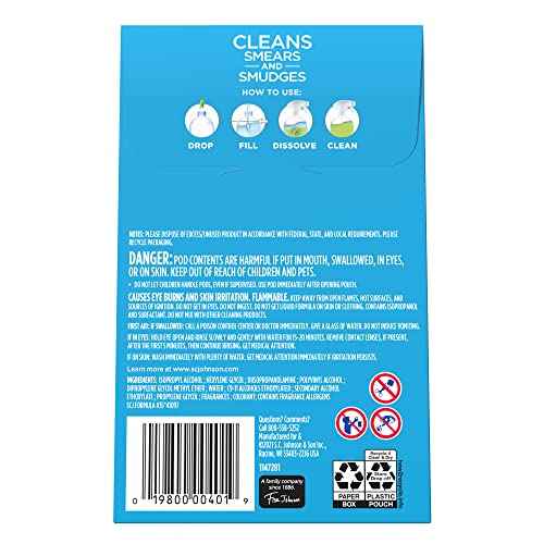 Windex Dissolve Concentrated Pods, Multisurface Cleaner, 2 Concentrated Dissolvable Refill Pods