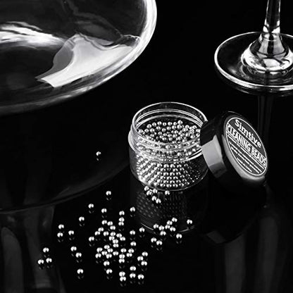 1500 PCS Stainless Steel Decanter Cleaning Beads for Wine Carafes Vase - Pack of 2