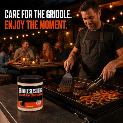 Raulde 6.5oz Cast Iron & Griddle Seasoning Restoration Kit - Flat Top & Skillet Care