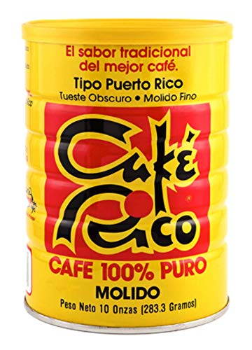 Cafe Rico Ground Coffee from Puerto Rico Café Molido 10 Ounce Can (Pack of 1)