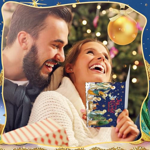 Religious Christmas Cards Bulk Pack - Nativity Scene Christian Greeting Cards