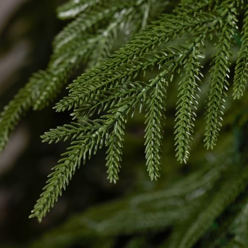 Green 7Ft Artificial Cedar Christmas Tree Slim Pencil Holiday Decor