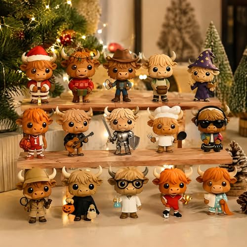 24 Days Highland Cow Advent Calendar - Festive Christmas Countdown #D