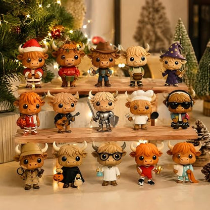 24 Days Highland Cow Advent Calendar - Festive Christmas Countdown #D