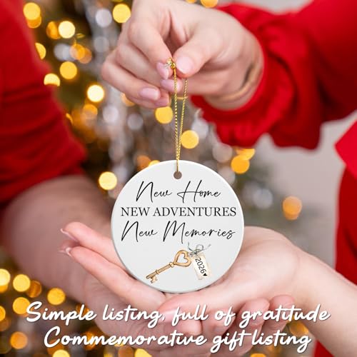New Home Ornament - Housewarming Gift for Couples & Women, Ceramic Decor, 2026