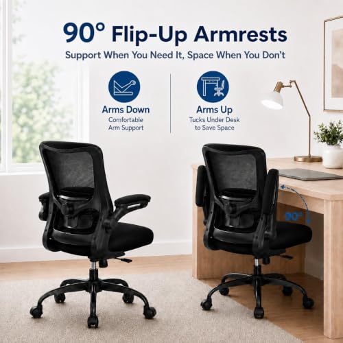 Ergonomic Office Chair with Lumbar Support for Lower Back Relief, Supports 330 lbs