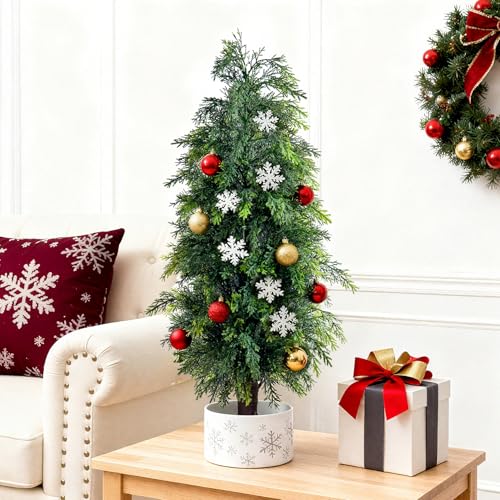 Bailikang 3ft Artificial Norfolk Pine Tree - Premium Christmas Tree with Realistic Branch Tips, Easy Setup, Holiday Decor
