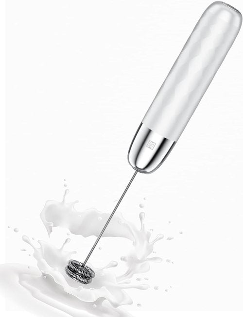 Maestri House Rechargeable Milk Frother - LunaFro Mini Handheld Foam Maker with Detachable Whisk for Lattes & Cappuccinos