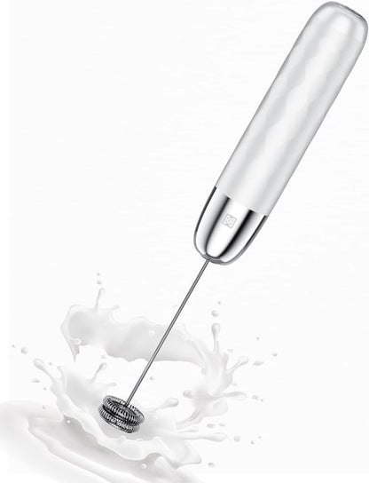 Maestri House Rechargeable Milk Frother - LunaFro Mini Handheld Foam Maker with Detachable Whisk for Lattes & Cappuccinos