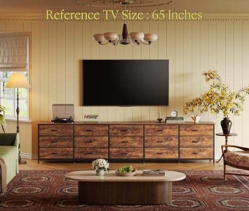Large Rustic Brown 94.5 Inch Extra Long Dresser for Bedroom Storage