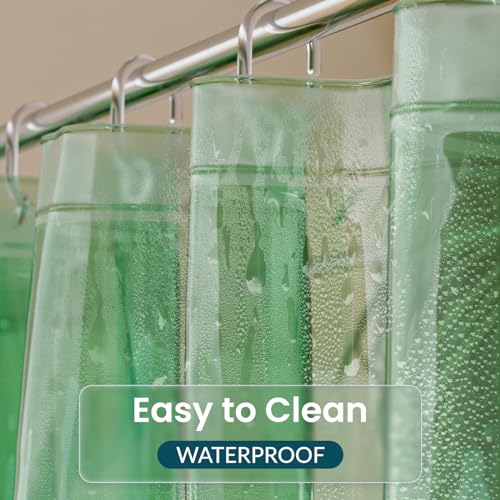 Titanker Plastic Shower Curtain Liner 72 x 72 Frosted Shower Liner Waterproof Lightweight Cute Shower Curtains for Bathroom with Magnets and Rustproof Grommets
