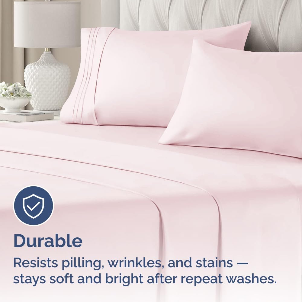 Skiennix Queen Pillow Cases Set of 2 | Ultra Soft Hotel Quality - Cozy, Wrinkle-Free Lavender Pink