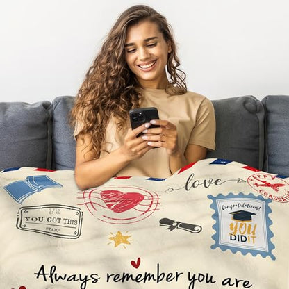 Graduation Blanket 60x80 Inches - Encouragement Gift for Women & Men 2026