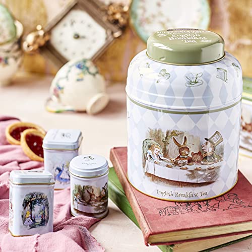 Alice in Wonderland Tea Caddy with 80 English Breakfast Teabags