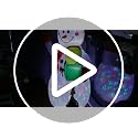 Inflatable Christmas Snowman with Rotating LED Lights - Outdoor Yard Decor