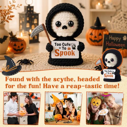 Mini Gothic Grim Reaper Halloween Decor - Cute Spooky Desk Ornament