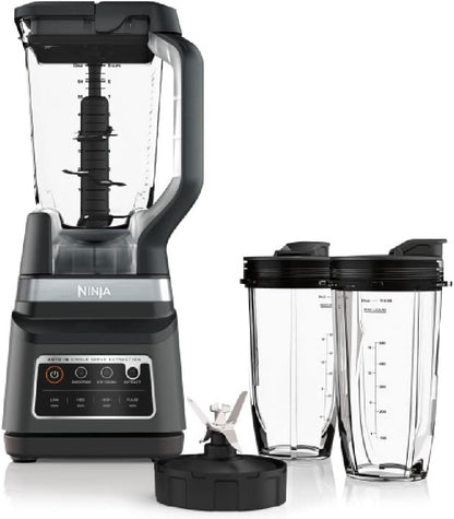 Ninja DB751A Pro Plus DUO Blender - 1400W Auto-IQ | 72oz Pitcher & 2x24oz Cups - Smoothies & Frozen Drinks