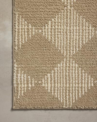 Loloi Chris Loves Julia Lawrence Sand Ivory Bath Mat - 1'10" x 5' Rectangular