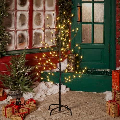 Lightshare 3ft 112LED Star Light Tree Brown Branches warm white – Indoor/Outdoor